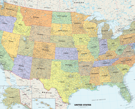 Shop Classic wall maps for education.