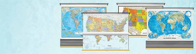 Classroom Pull Down Maps