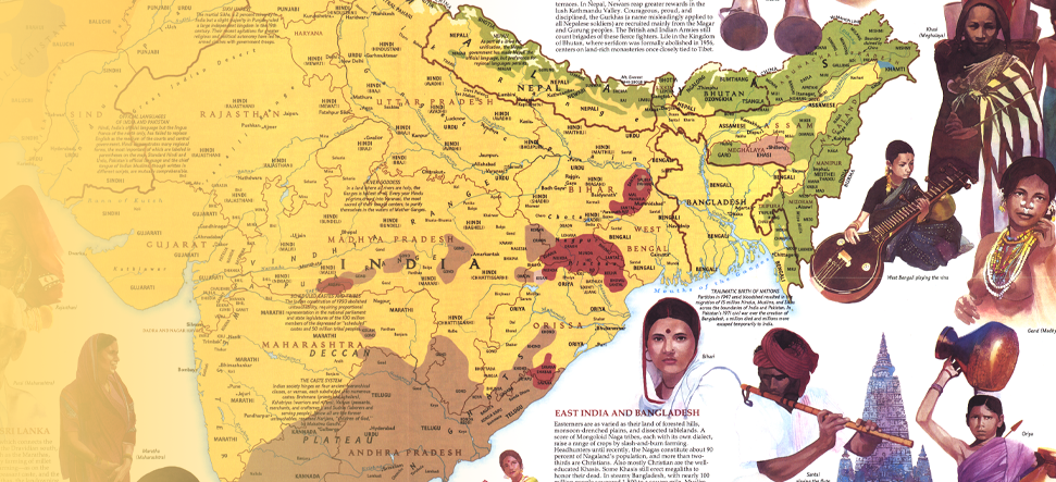 Social Science wall maps for Education.