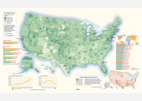 US Economy Wall Map