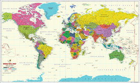 World Vivid Wall Map