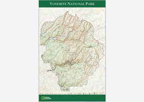 Yosemite National Park Wall Map