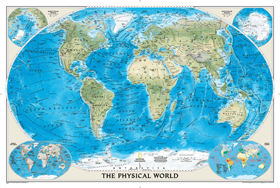 The Physical World Wall Map