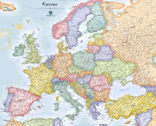 Shop for continent wall maps.