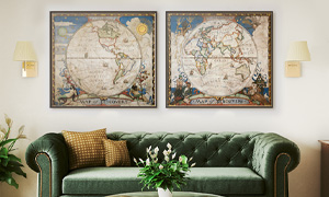 Shop for interior decor wall maps for living rooms.