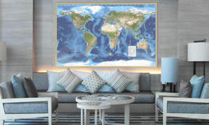 Shop for interior decor wall maps for reception lobbies.