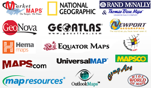 From National Geographic to Rand McNally, mapsales.com partners with top publishers.