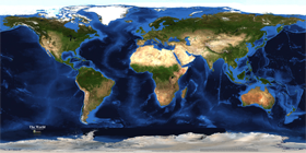 World Physical Wall Map - Hammer Projection