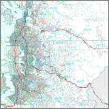 Metro Area Zip Code Wall Maps