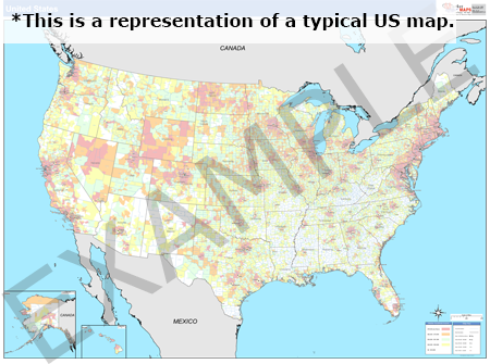 USA  Demographic Wall Map