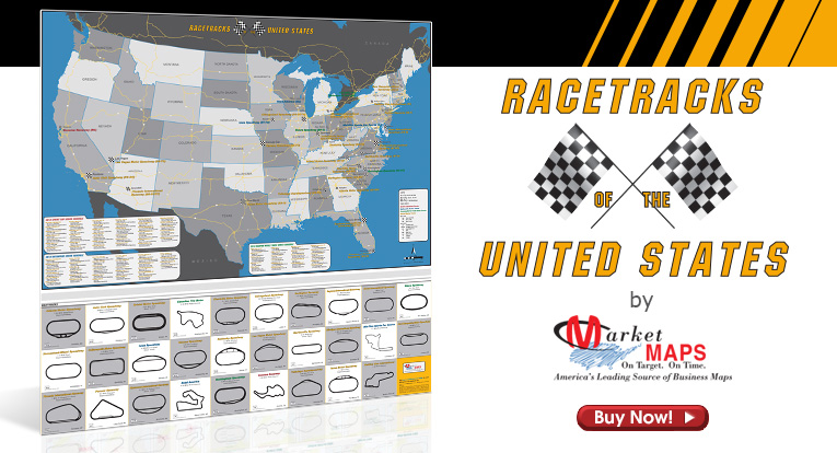 Racetracks of the US and Canada by MarketMAPS!