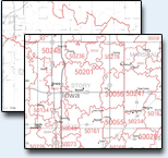 Red Line Wall Map Example
