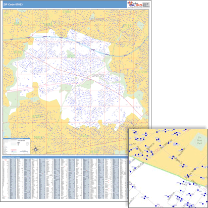 ZIP+4 Wall Maps