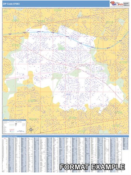 Zip Code 22044 ZIP+4 Wall Map