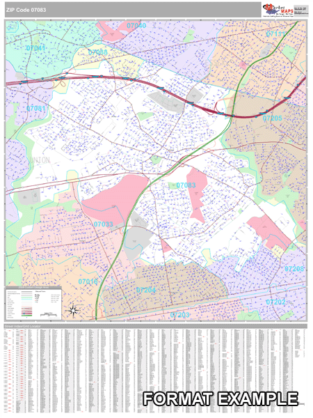 Zip Code 22044 ZIP+4 Wall Map