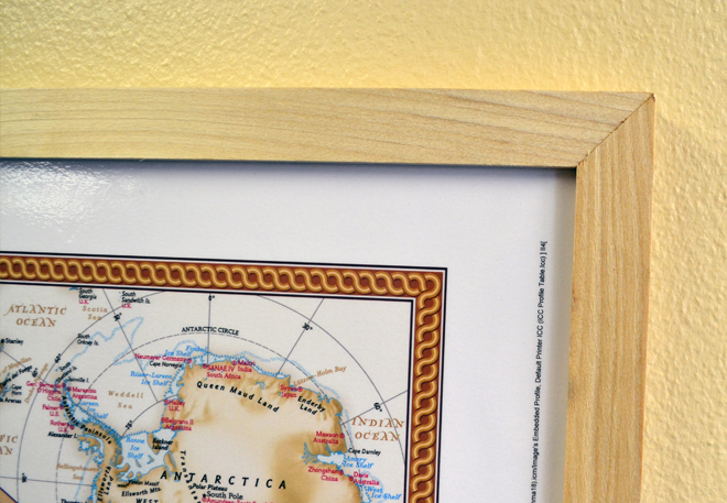 Magnetic Wooden Wall Maps Example