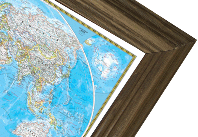 Executive Mounted Wall Maps Example