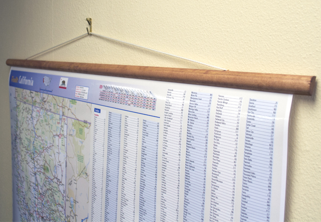 wooden rails Wall Maps Example