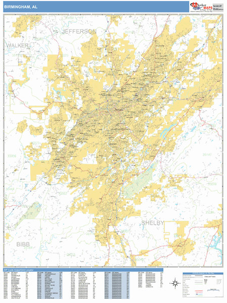 Birmingham Alabama Zip Code Map Map