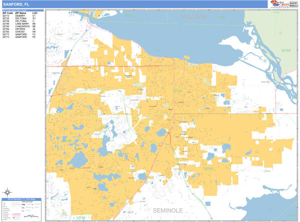  Sanford  Zip  Code  Map  Map  Of The World