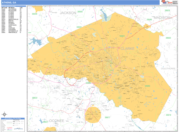 Athens Ga Zip Code Map Maping Resources