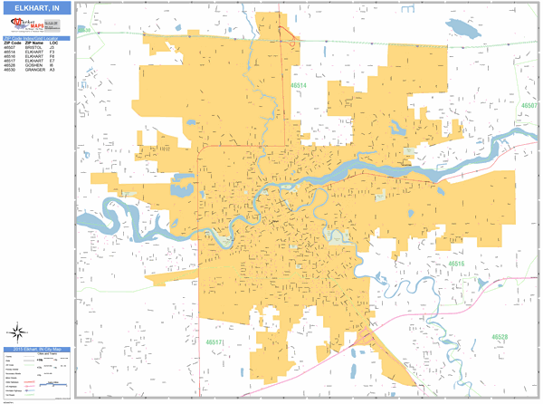 Elkhart Zip Code Map Elkhart Indiana Zip Code Wall Map (Basic Style) By Marketmaps - Mapsales Elkhart Zip Code Map Elkhart Indiana Zip Code Wall Map (Basic Style) By Marketmaps - Mapsales