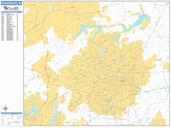 Greensboro North Carolina Zip Code Map Updated June 2020