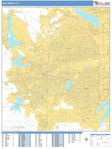 Fort Worth Zip Code Map Maping Resources