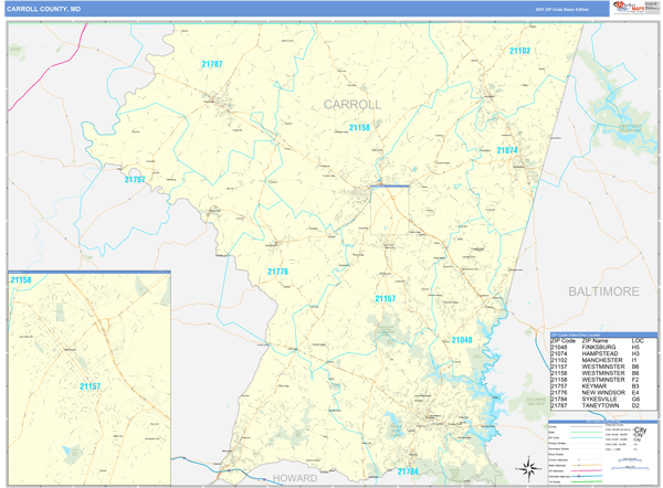 Maryland Zip Code Map