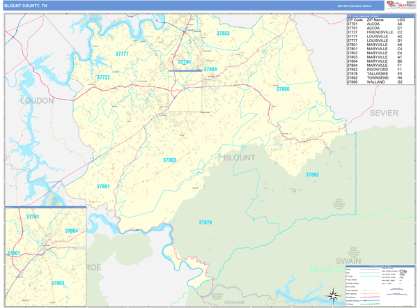 Zip Code Map Of Tennessee
