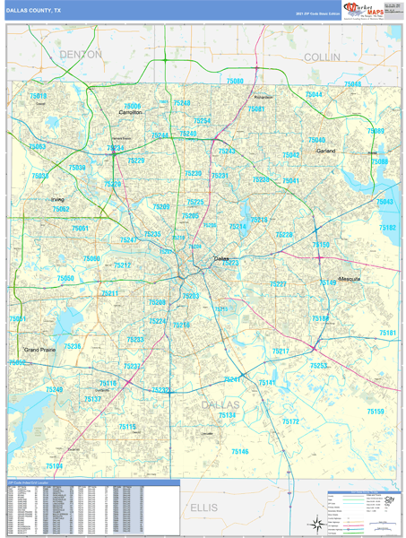 Dallas County Zip Codes Map - Maps For You