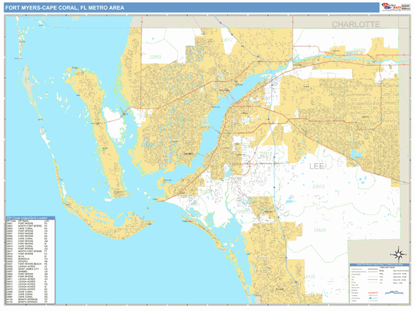 Fort Myers Zip Code Map - Maps For You