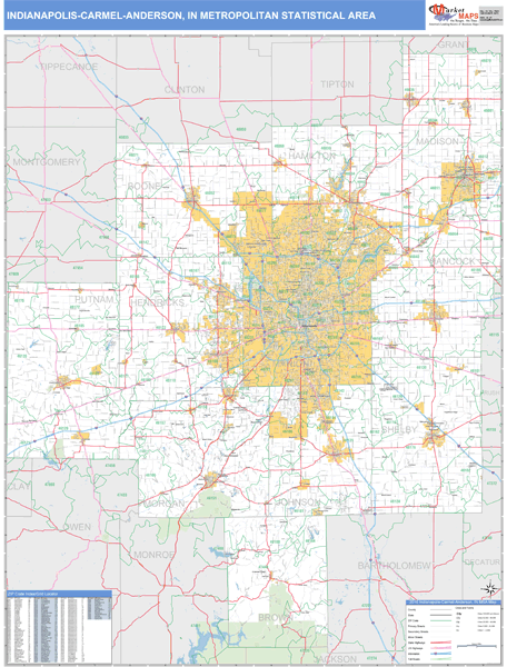 Indianapolis Zip Code Map