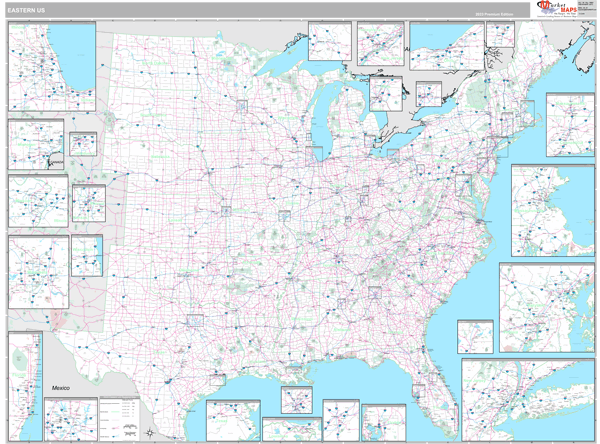 US East Regional Wall Map