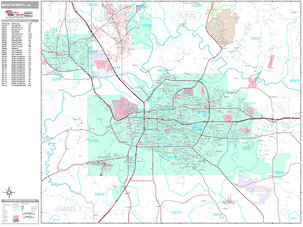 Montgomery Al Zip Code Map Maping Resources