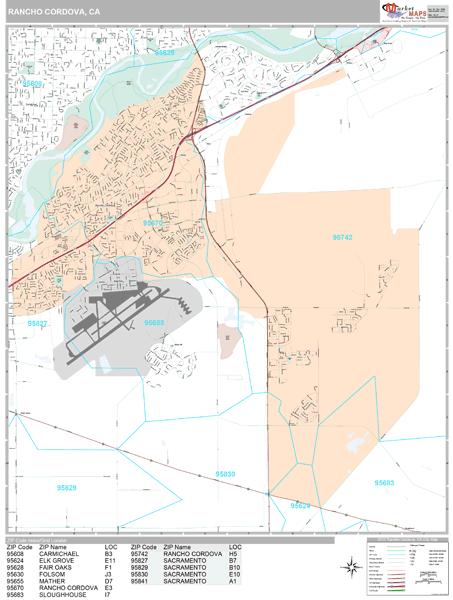 Rancho Cordova California Map