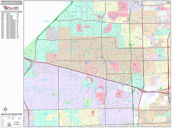 Plantation Florida Zip Code Map