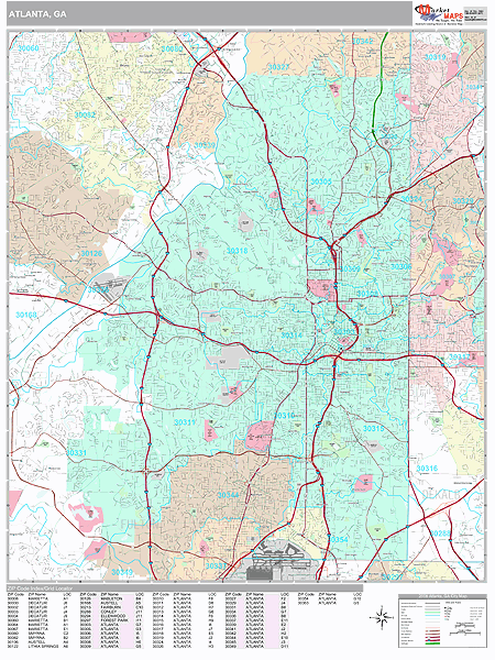 Atlanta Ga Zip Code Map Updated Atlanta Zip Code Map Printable Images