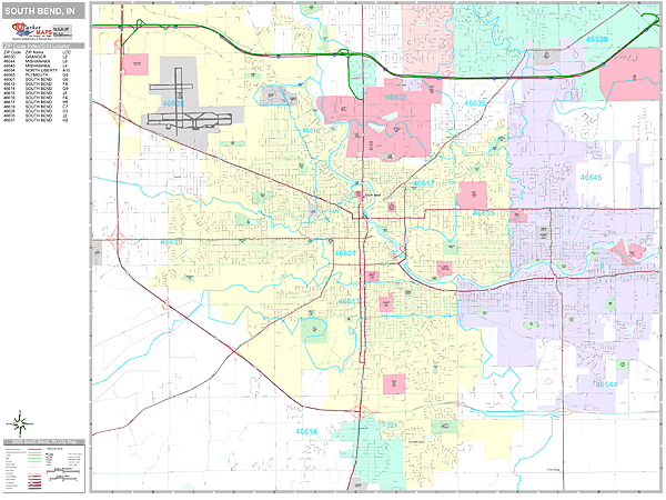 South Bend Zip Codes Map