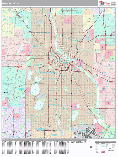 Minneapolis Zip Code Map