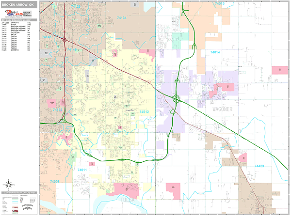 Broken Arrow Ok Zip Code Map