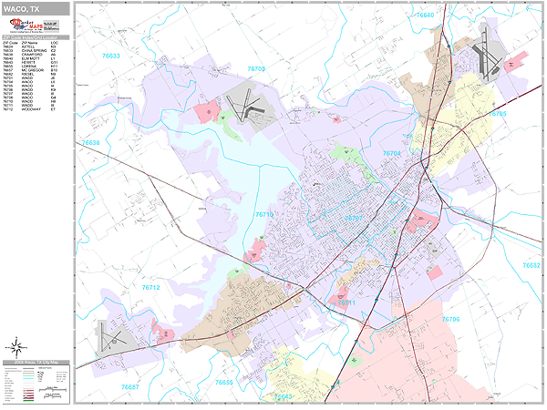 Waco Tx Zip Codes Map
