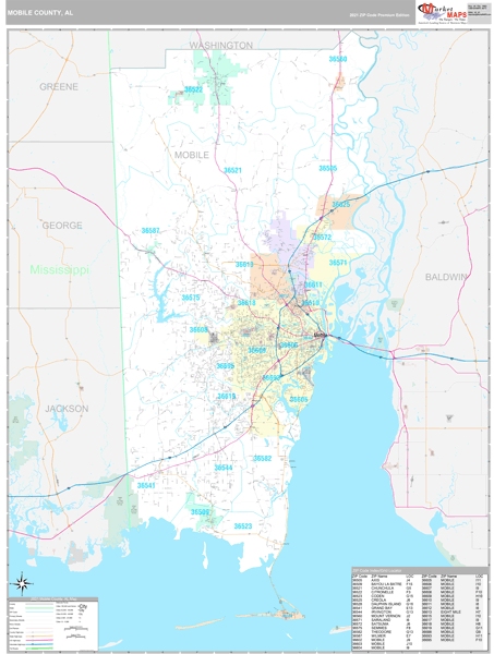 Alabama Zip Code Map