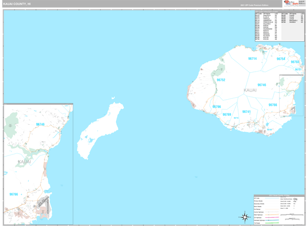 Kauai Zip Code Map  Hiking In Map