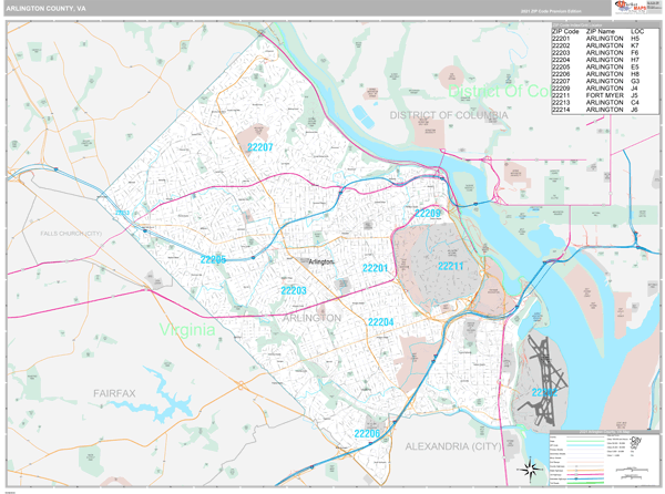 Arlington Va Zip Code Map Maping Resources