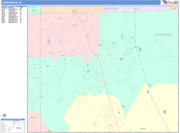 City Of Greenwood Indiana Map