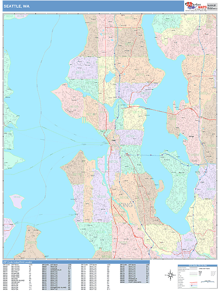 Seattle Postal Code Map Amazon.com : Seattle, Washington Zip Codes