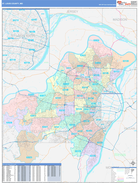 St Louis Zip Code Map
