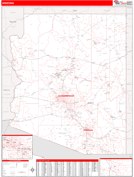 Phoenix Arizona Zip Codes Map - Cleopatra Turkey Map - Phoenix Arizona ...