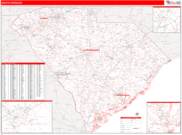 South Carolina Zip Codes Map - Maping Resources